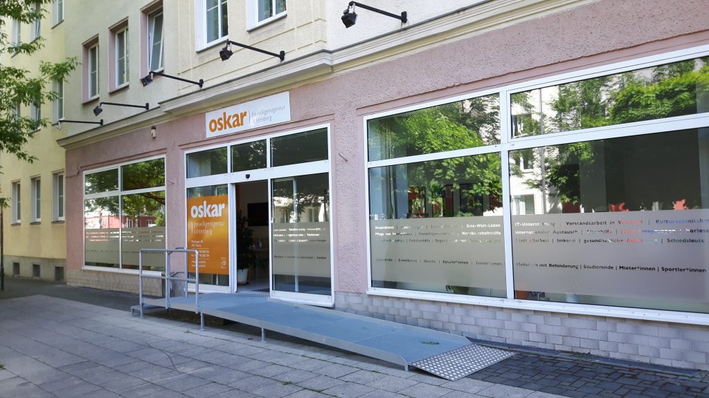 Eingang zur oskar | freiwilligenagentur