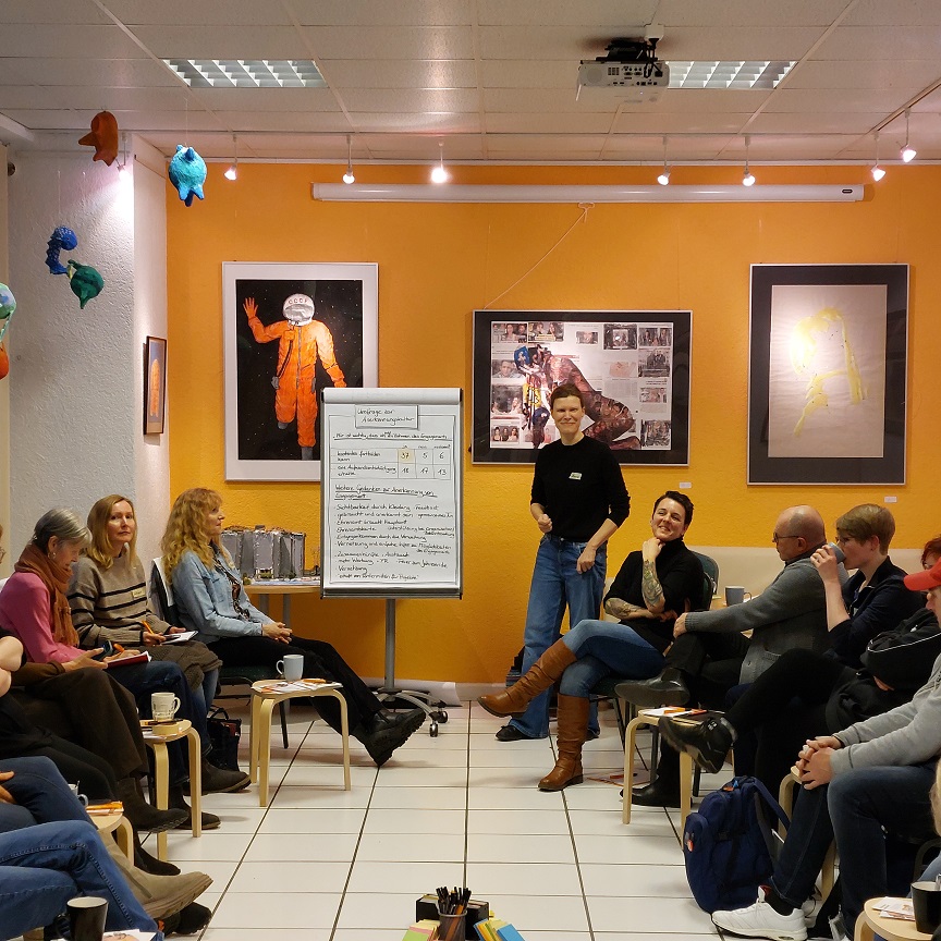 Start des Workshops im Kreis.