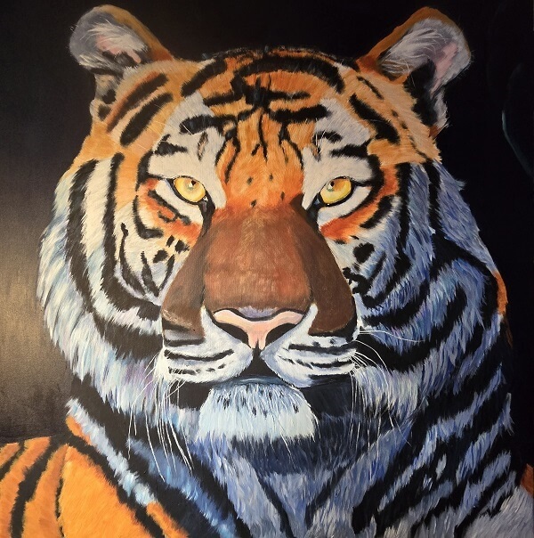 Silke Rossius Art Animalia, Tiger-Porträt